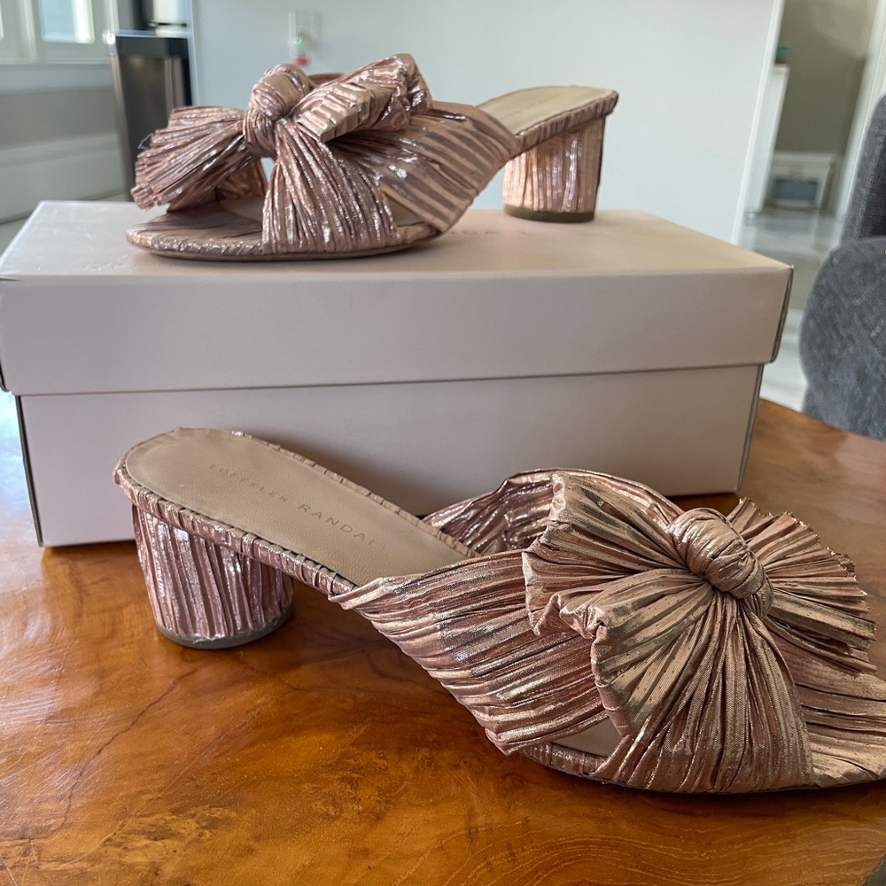 Loeffler Randall - Size 8 Blush Pleated Bow Heel / Worn 1x